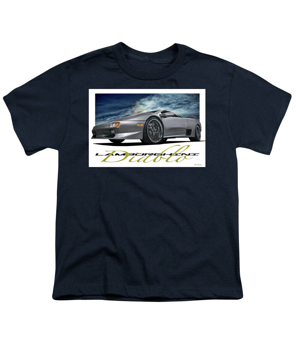 1998 Lamborghini Diablo Youth T-Shirt featuring the photograph 1998 Lamborghini Diablo by Dave Koontz