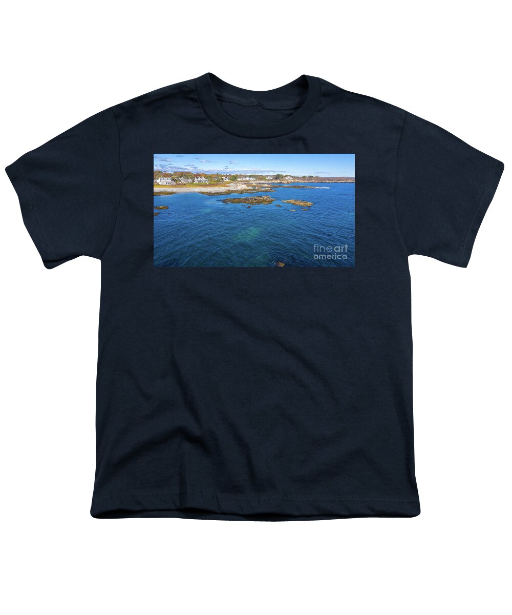 Atlantic Ocean Youth T-Shirt featuring the photograph Biddeford Pool Maine #2 by David Bishop