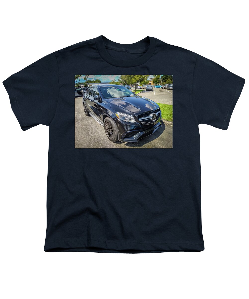 2018 Black Mercedes-benz Gle Amg 63 S Coupe Youth T-Shirt featuring the photograph 2018 Black Mercedes-Benz GLE AMG 63 S Coupe X100 by Rich Franco