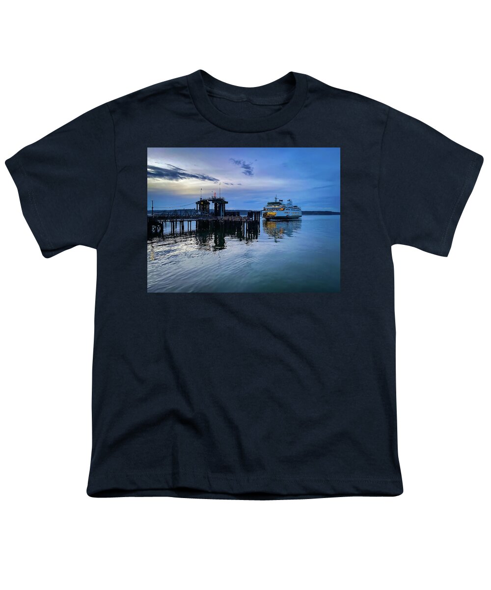 Sea Youth T-Shirt featuring the photograph Arriving of ferry by Anamar Pictures
