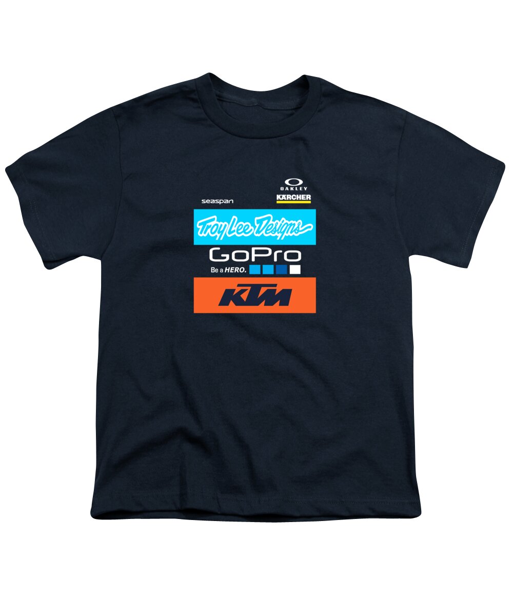 Troy Lee KTM 2019 YOUTH TEAM MX CASUALS TEE T-shirt-Carbone 