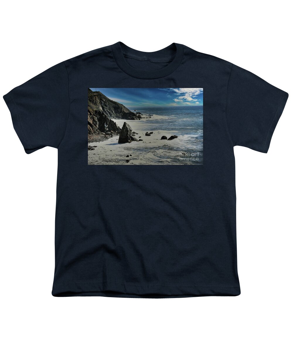 California Youth T-Shirt featuring the photograph Big Sur California Coastline by Chuck Kuhn
