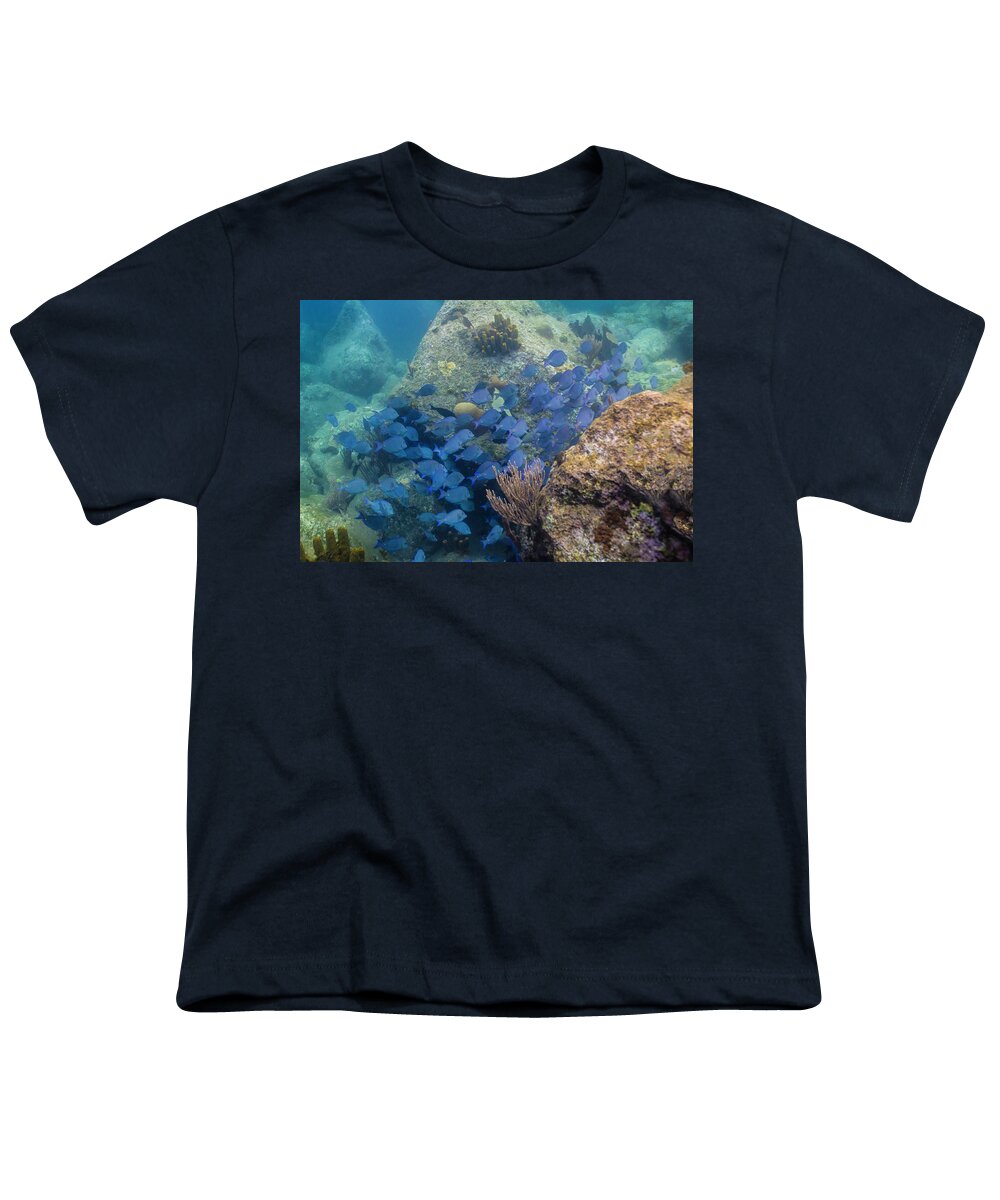 Ocean Youth T-Shirt featuring the photograph Blue School by Lynne Browne
