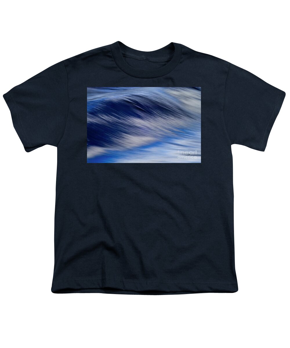 Wave Youth T-Shirt featuring the photograph Blue Wave by Heiko Koehrer-Wagner