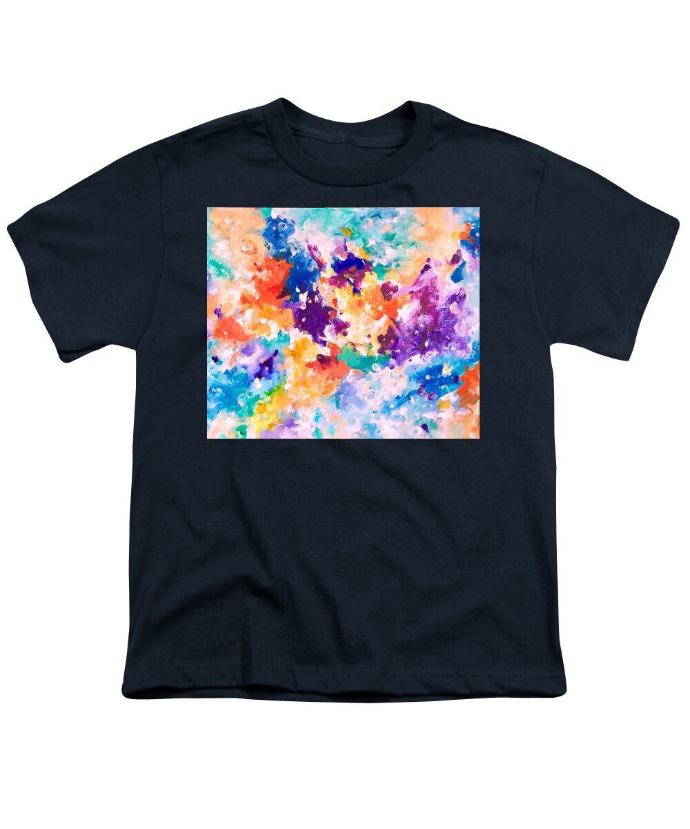 Contemporary Youth T-Shirt featuring the painting Composition #2. Collection 5D by Helen Kagan