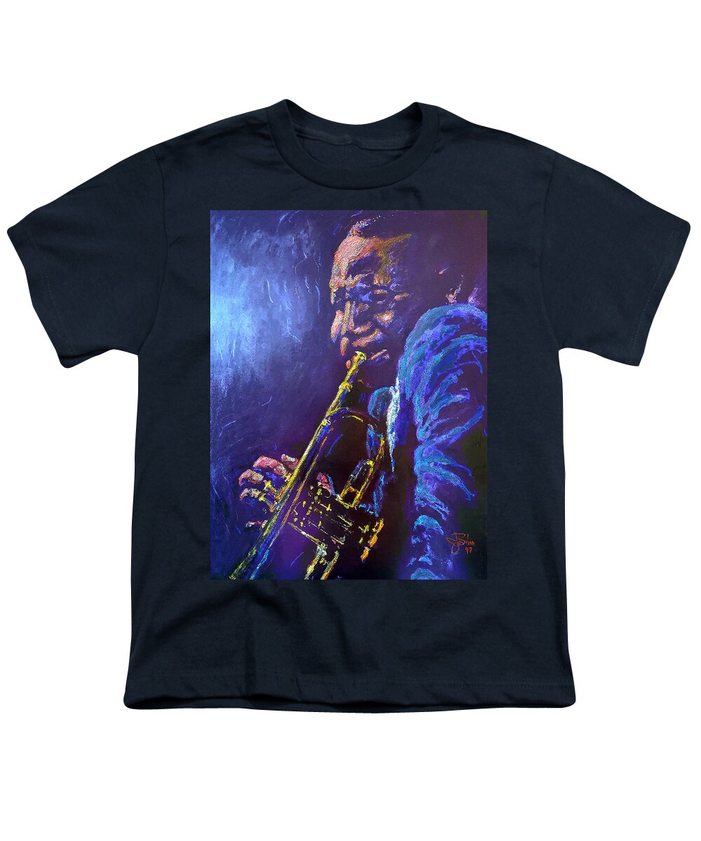 Cootie Williams Jazz Trumpet Blues R&b Duke Ellington Youth T-Shirt featuring the pastel Cootie Williams by John Bohn