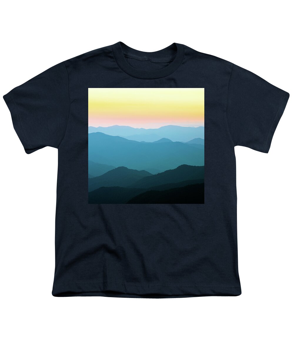 Cowee Moutain Youth T-Shirt featuring the photograph Cowee Mountain Sunset Views North Carolina by Jordan Hill