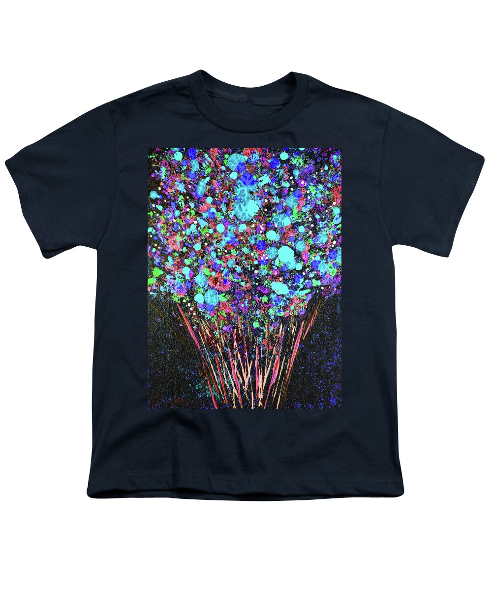 Natalie Youth T-Shirt featuring the painting Flowers for Natalie by Corinne Carroll