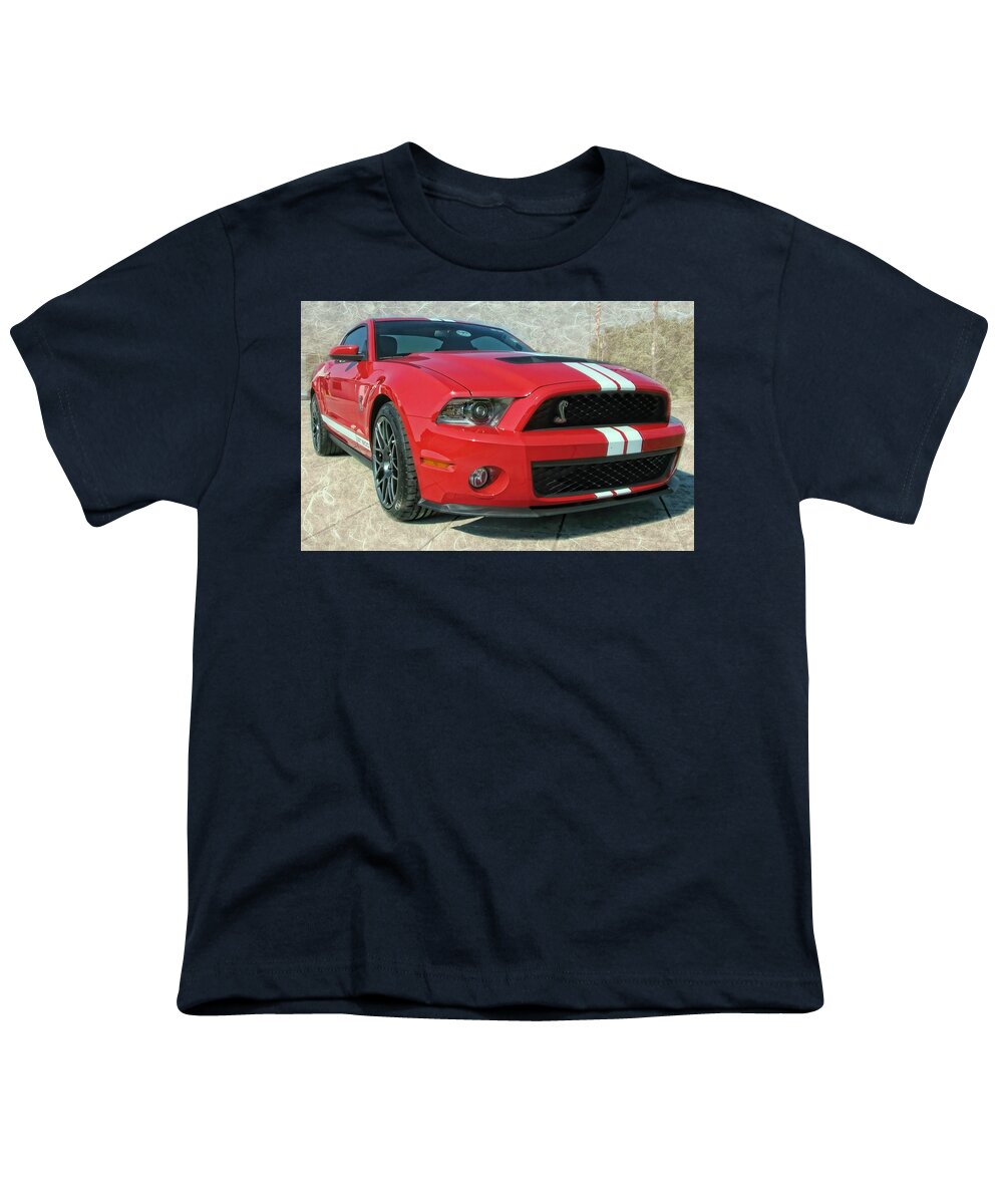Victor Montgomery Youth T-Shirt featuring the photograph Ford Mustang GT500 by Vic Montgomery