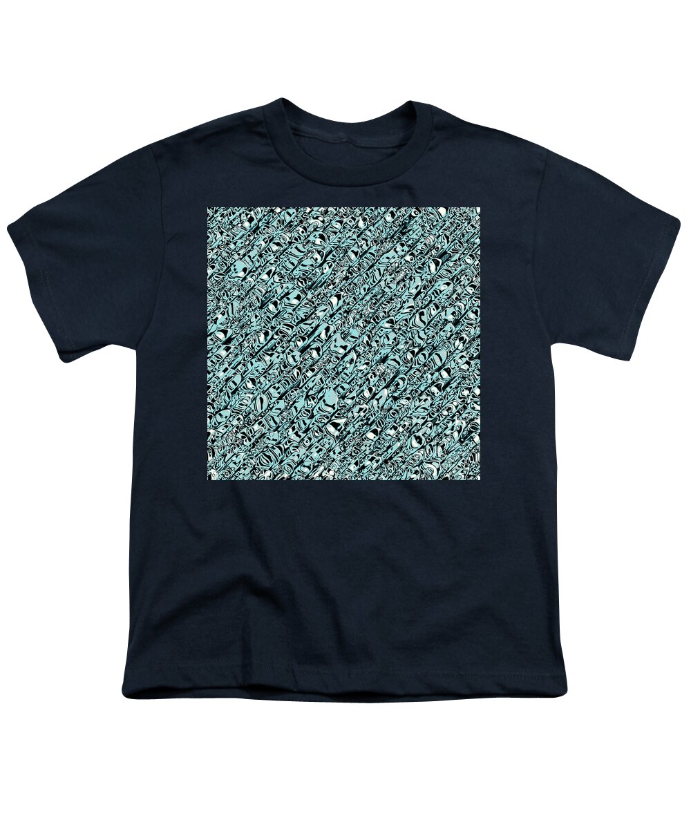 Blue Youth T-Shirt featuring the digital art Light Blue Abstract Pattern by Phil Perkins