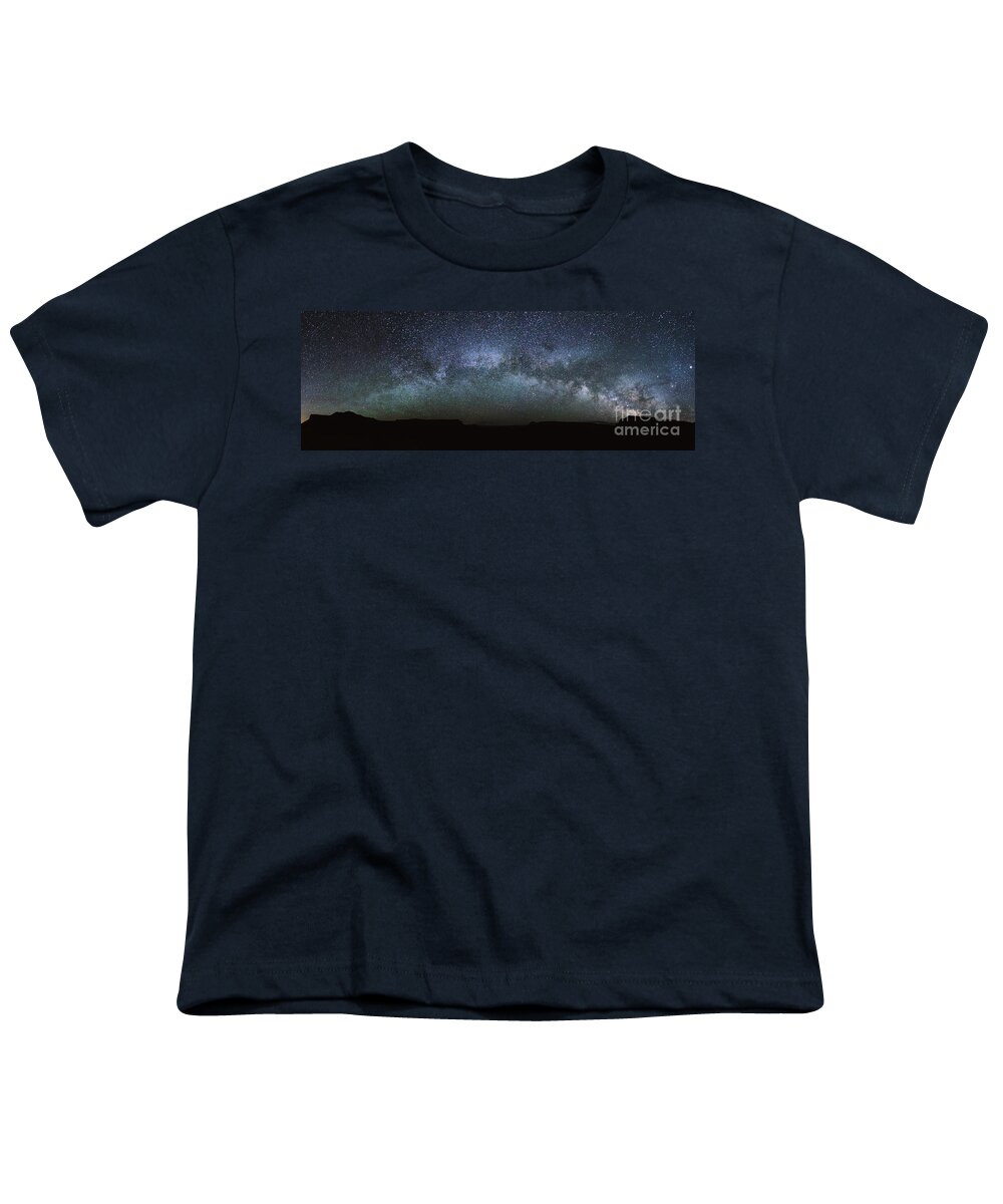 Mily Way Youth T-Shirt featuring the photograph Milky way panoramic by Matteo Colombo