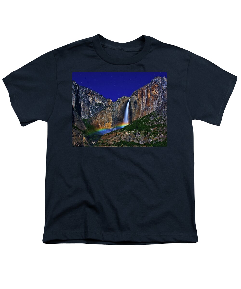 Yosemite Youth T-Shirt featuring the photograph Moonbow by Beth Sargent