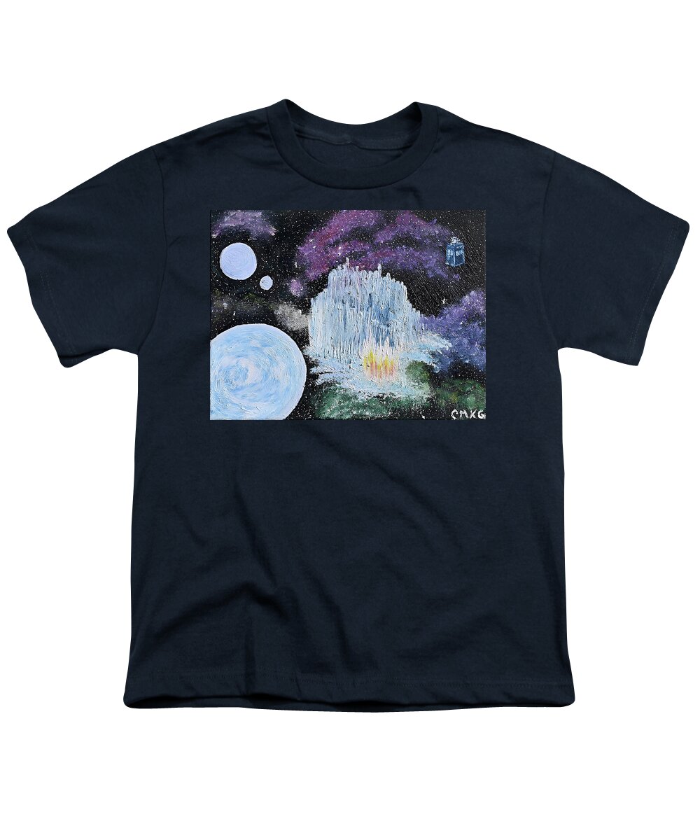Christina Knight Youth T-Shirt featuring the painting My Tardis at Starfall by Christina Knight