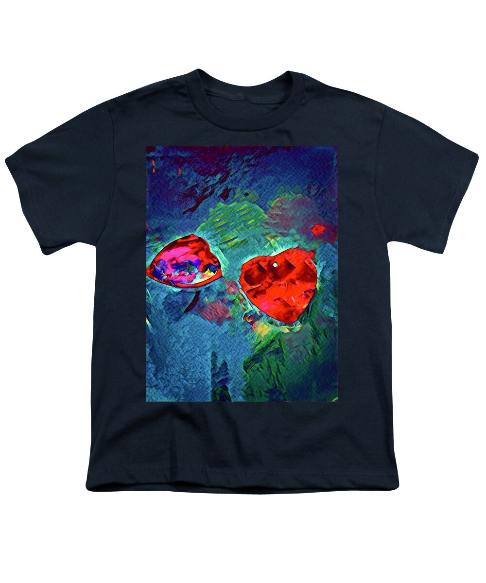 Abstract Youth T-Shirt featuring the painting Neon Love by Tommy McDonell