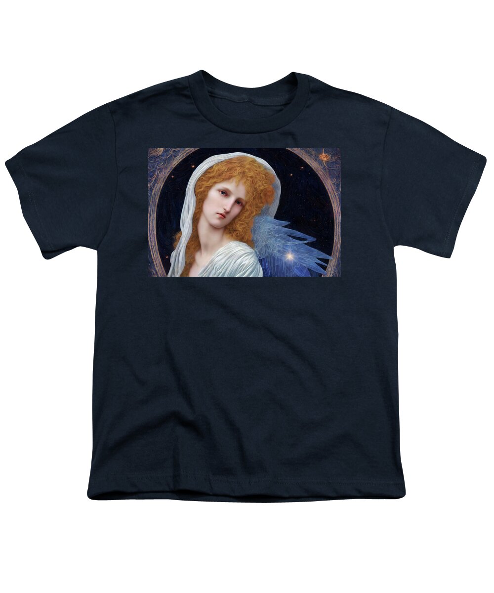 Angels Youth T-Shirt featuring the digital art Night Angel by Peggy Collins