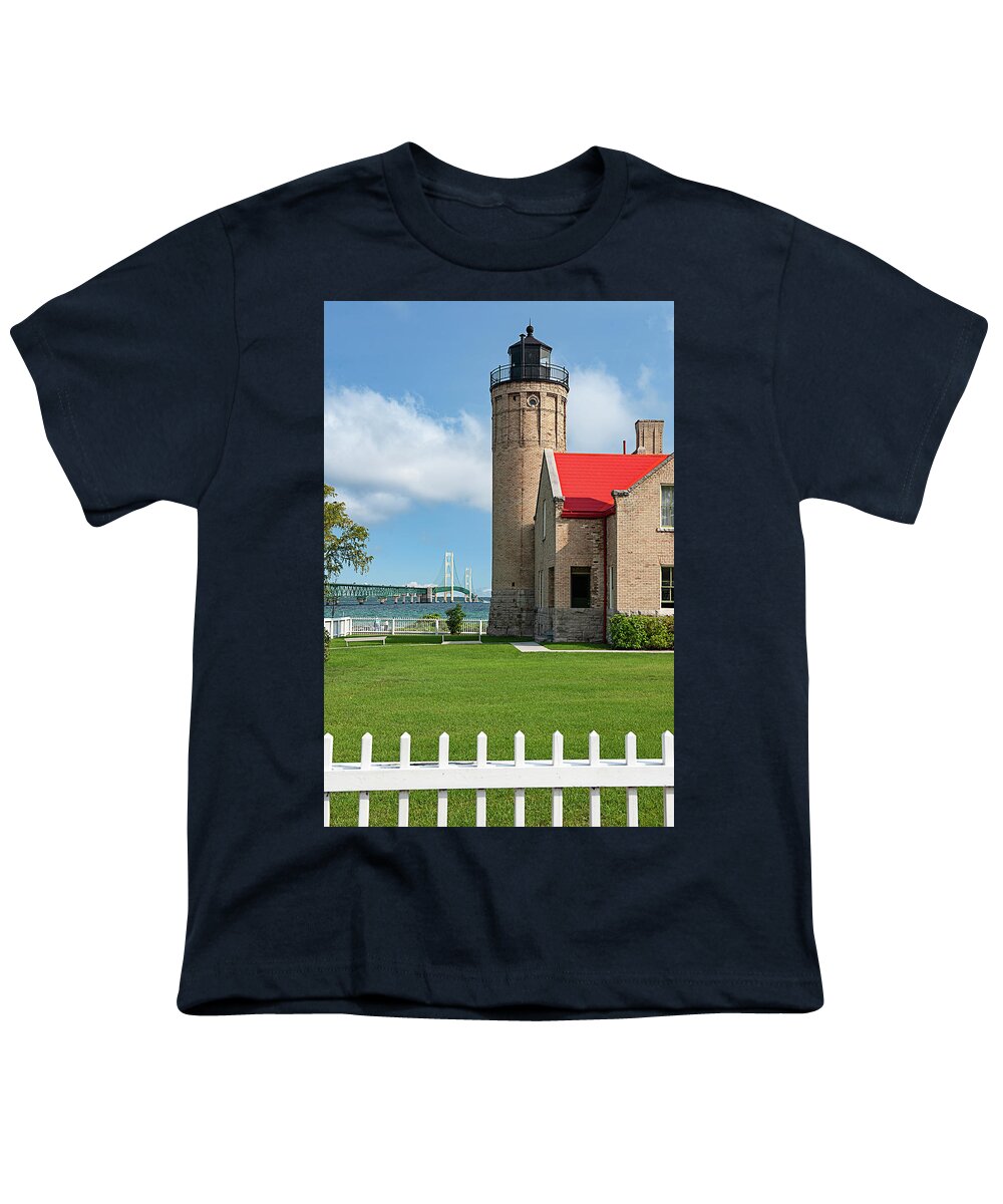 Old Mackinac Point Lighthouse Youth T-Shirt featuring the photograph Old Mackinac Point Lighthouse by Jill Love