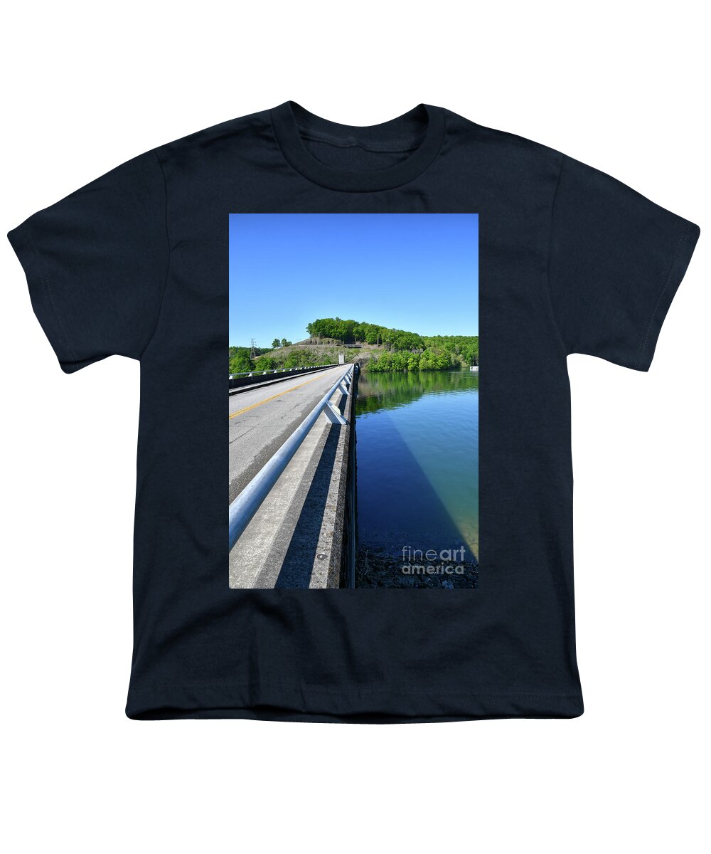 Norris Dam Youth T-Shirt featuring the photograph On The Road 16 by Phil Perkins