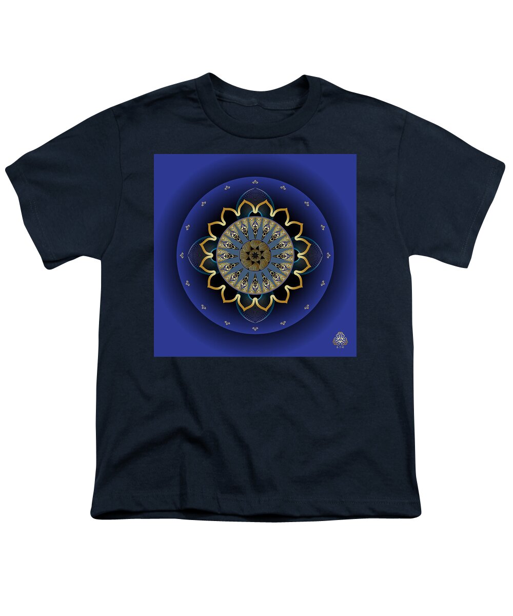 Abstract Mandala Youth T-Shirt featuring the digital art Ornativo Vero Circulus No 4157 by Alan Bennington