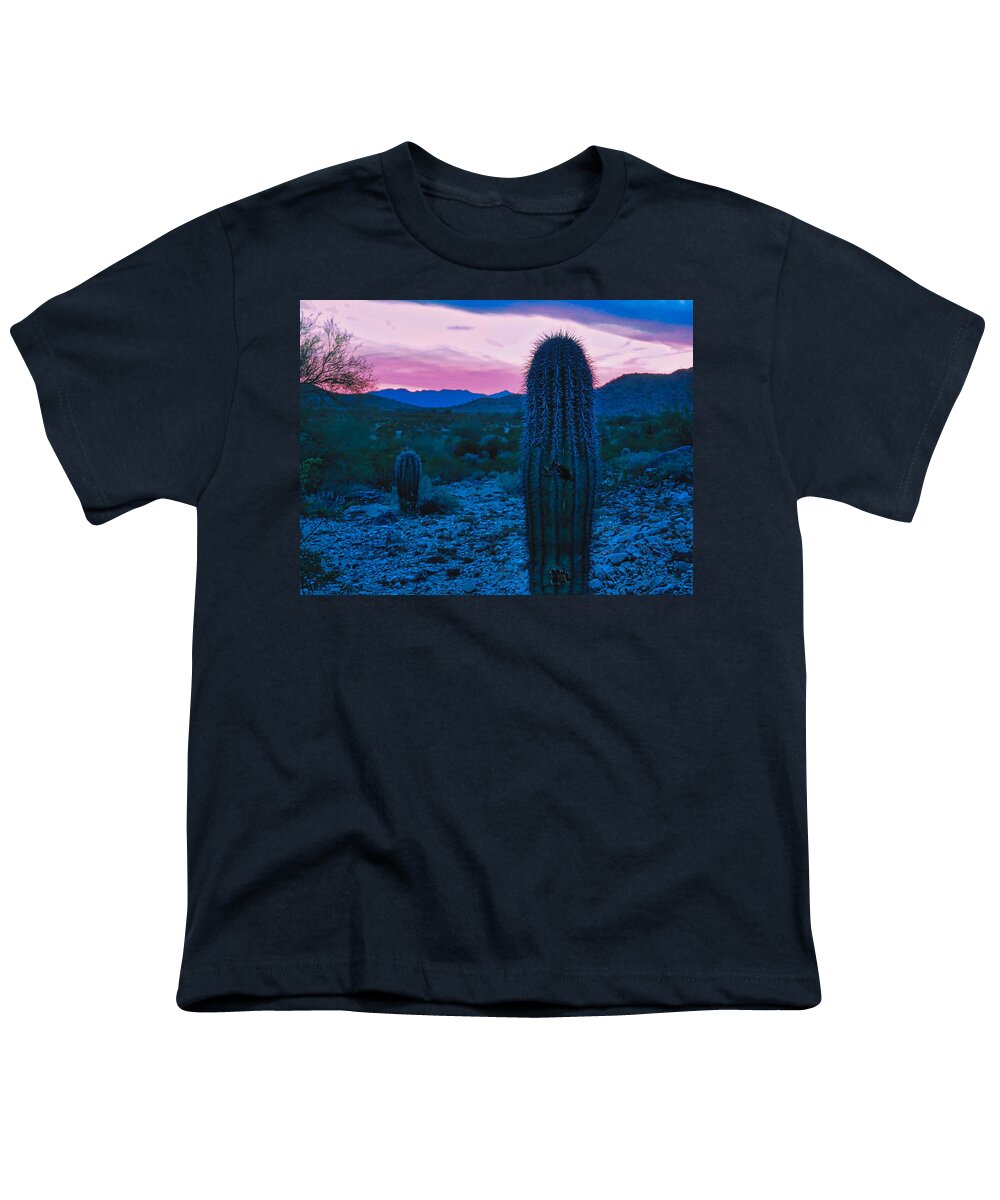 Arizona Youth T-Shirt featuring the photograph Sonoran Desert Nightfall by Judy Kennedy