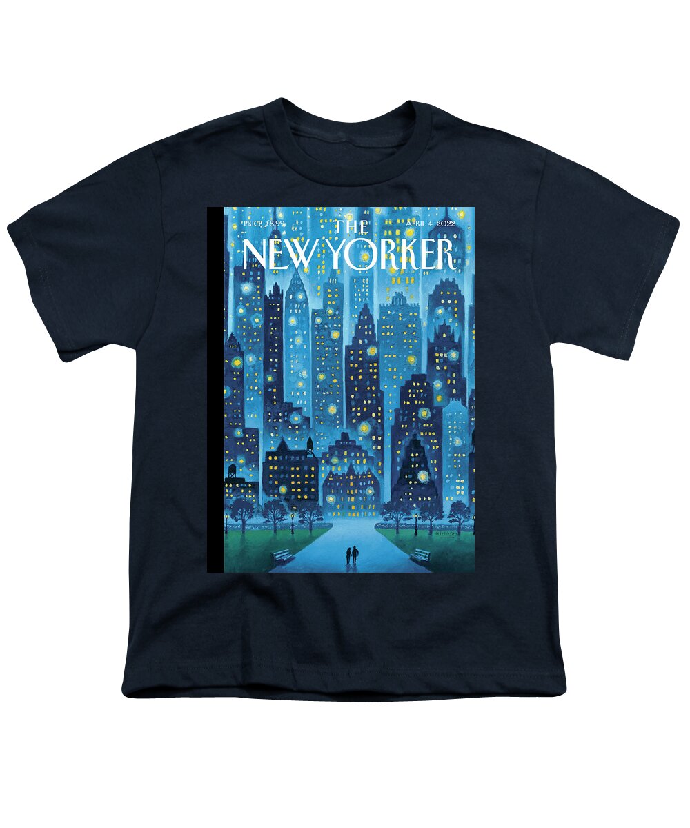 Manhattan Youth T-Shirt featuring the painting Stellar Night by Mark Ulriksen