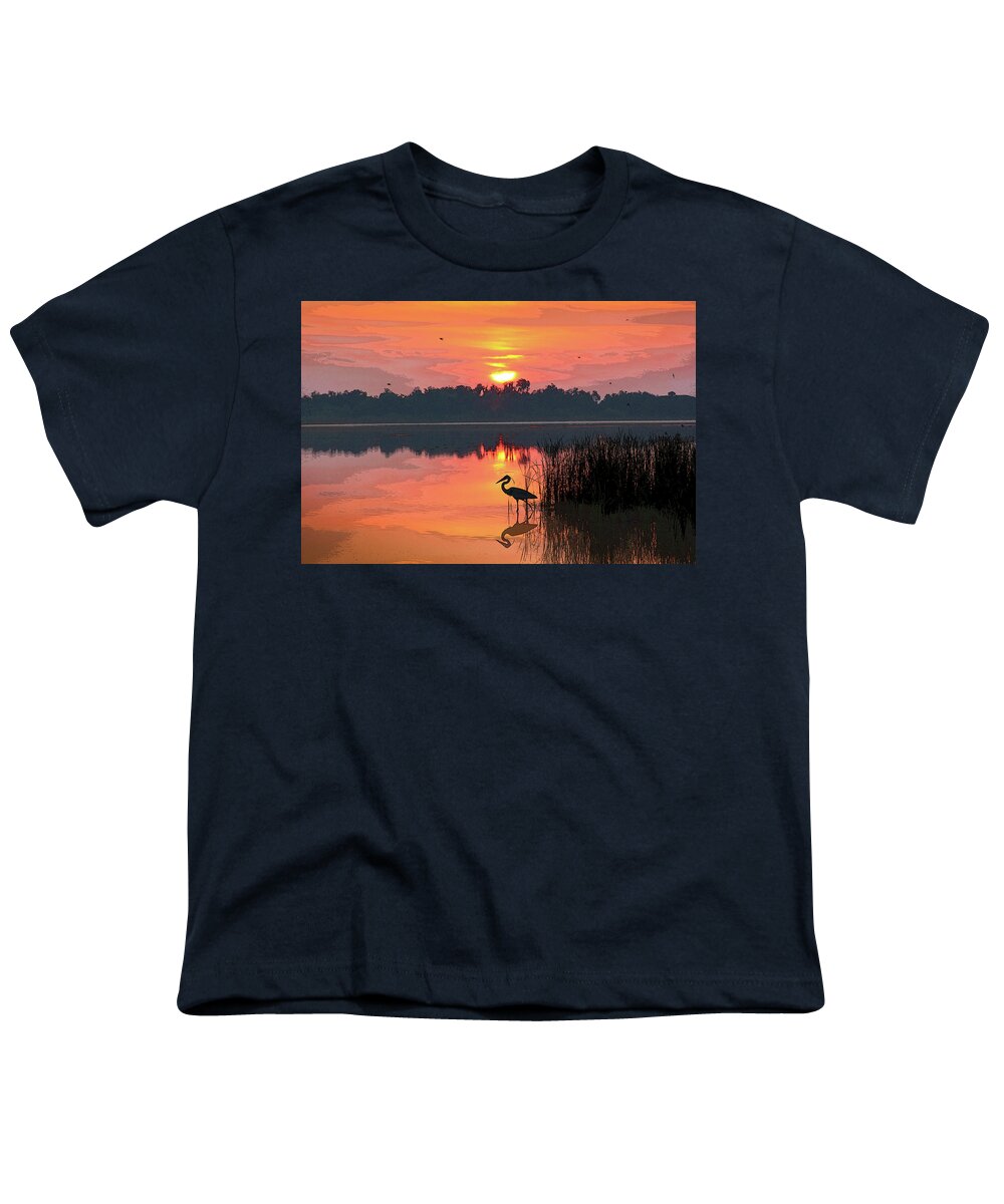 Sunrise Youth T-Shirt featuring the photograph Sunrise Over Lake Smart by Robert Carter