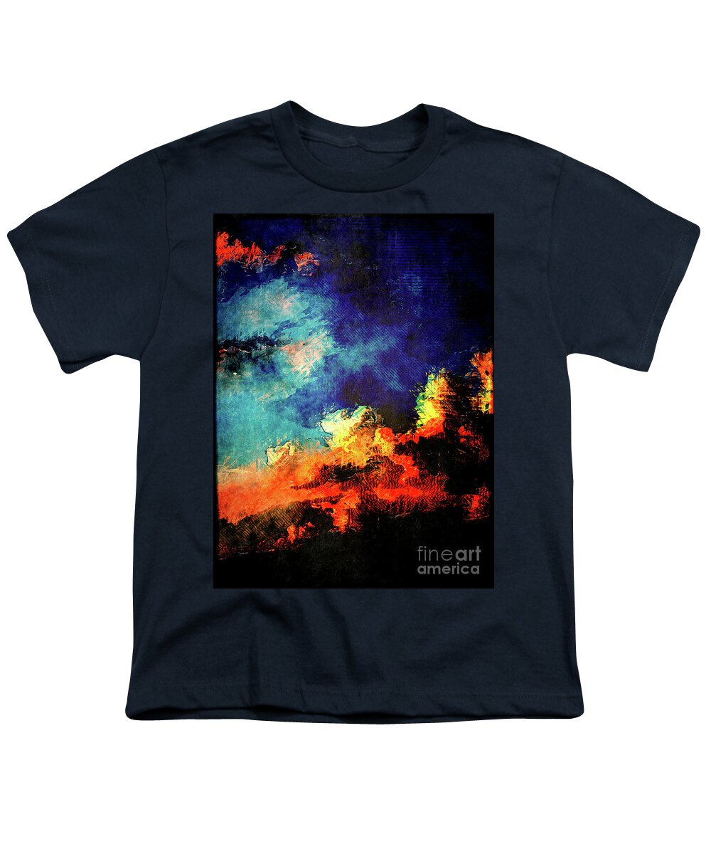 Sunset Youth T-Shirt featuring the digital art Sunset Clouds by Phil Perkins