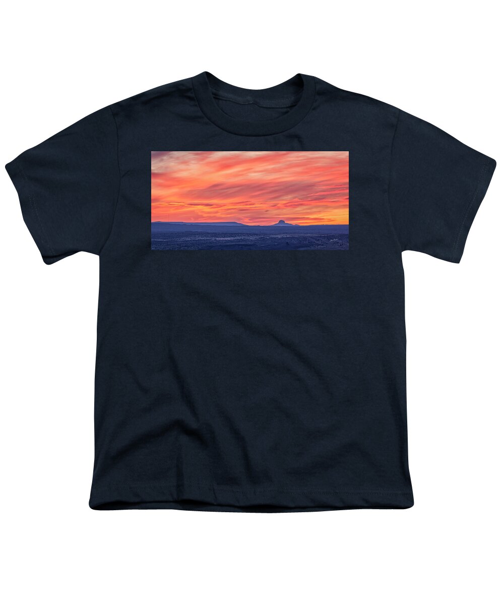 Caldera Youth T-Shirt featuring the photograph Sunset Over Cabezon Peak by Jurgen Lorenzen
