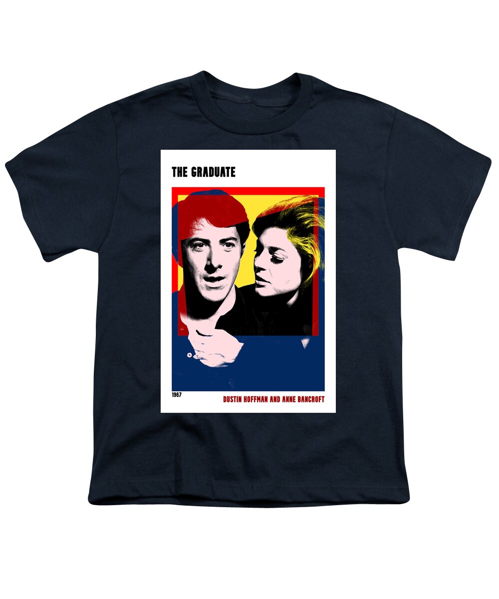 Synopsis Youth T-Shirt featuring the mixed media ''The Graduate'', 1967, movie poster, wiith synopsis by Movie World Posters