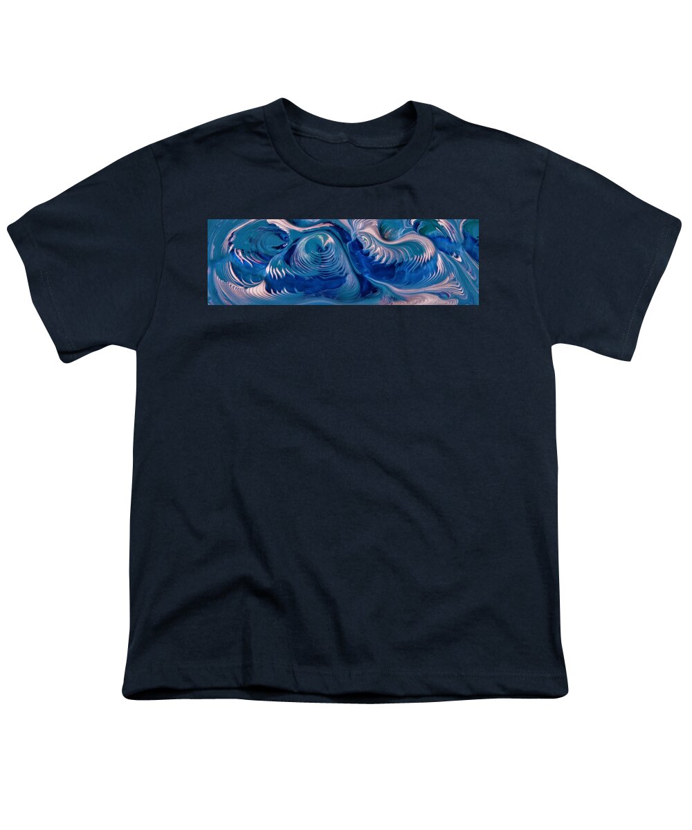 - The Wave - Painting - Acrylic On Canvas Youth T-Shirt featuring the photograph - The Wave by THERESA Nye