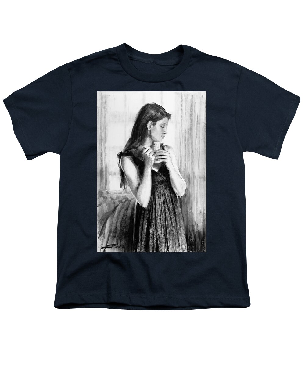 Woman Youth T-Shirt featuring the painting Time for Me by Steve Henderson