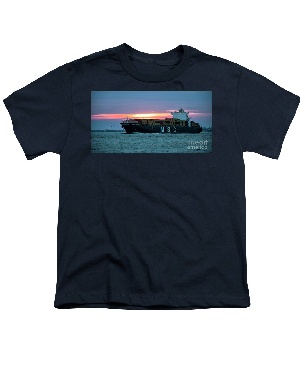 Msc Youth T-Shirt featuring the photograph Twilight Departure - Charleston by Dale Powell