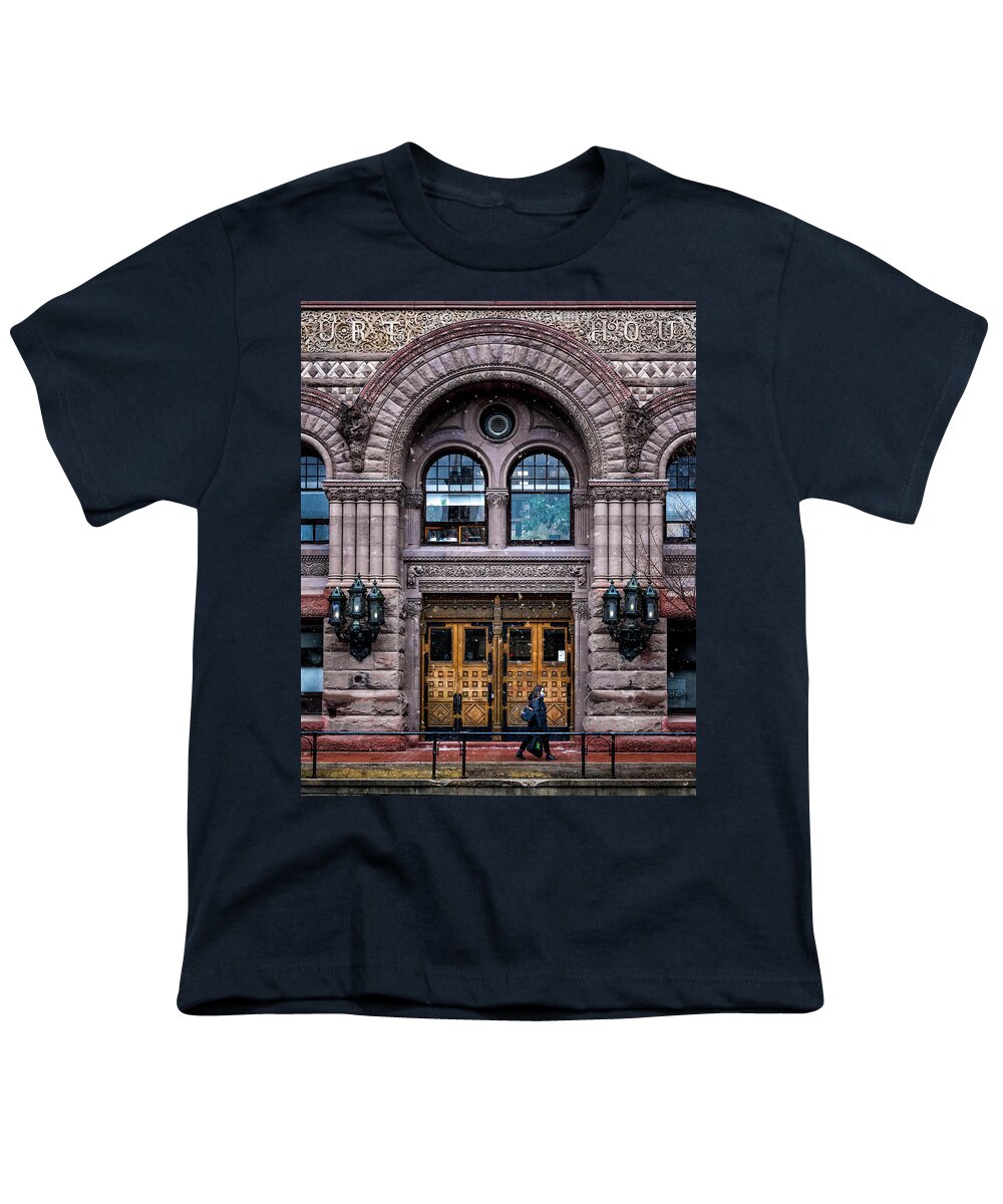 Architecture Youth T-Shirt featuring the photograph Urban Winter by Dee Potter