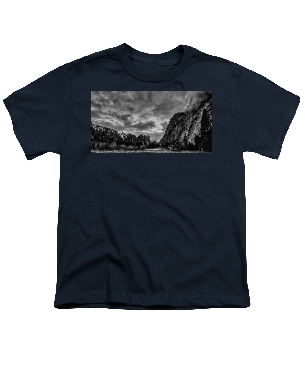 Nature Youth T-Shirt featuring the photograph Valley Clouds on Yosemite Granite II by Jon Glaser
