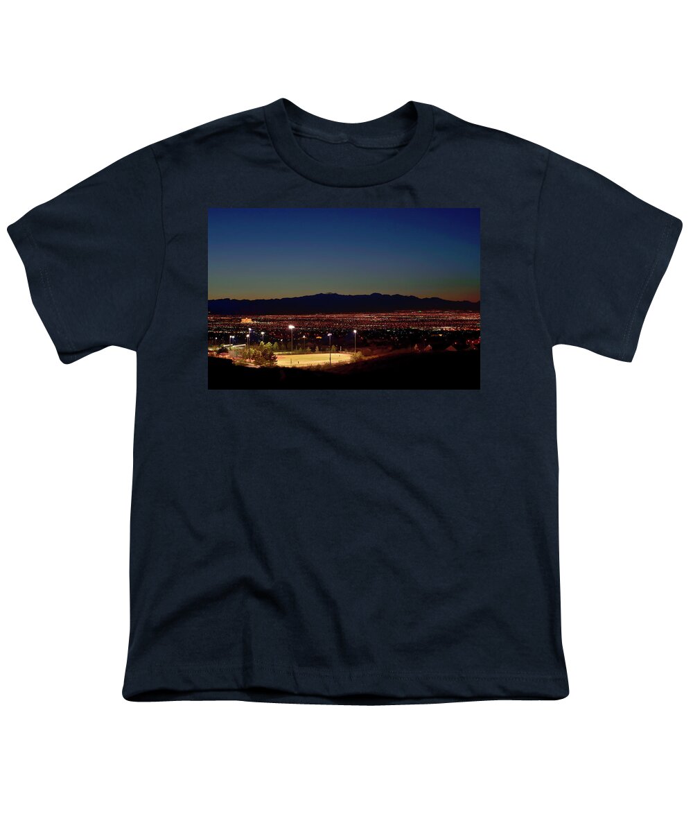 Vegas Youth T-Shirt featuring the photograph Vegas City at Dusk by Amazing Action Photo Video