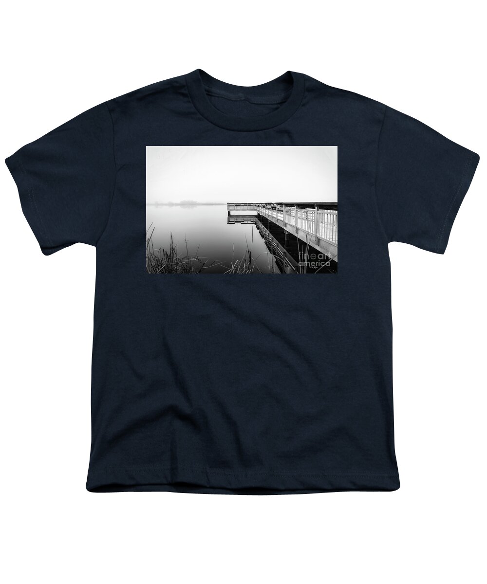 Black & White Youth T-Shirt featuring the photograph Walk To by DB Hayes