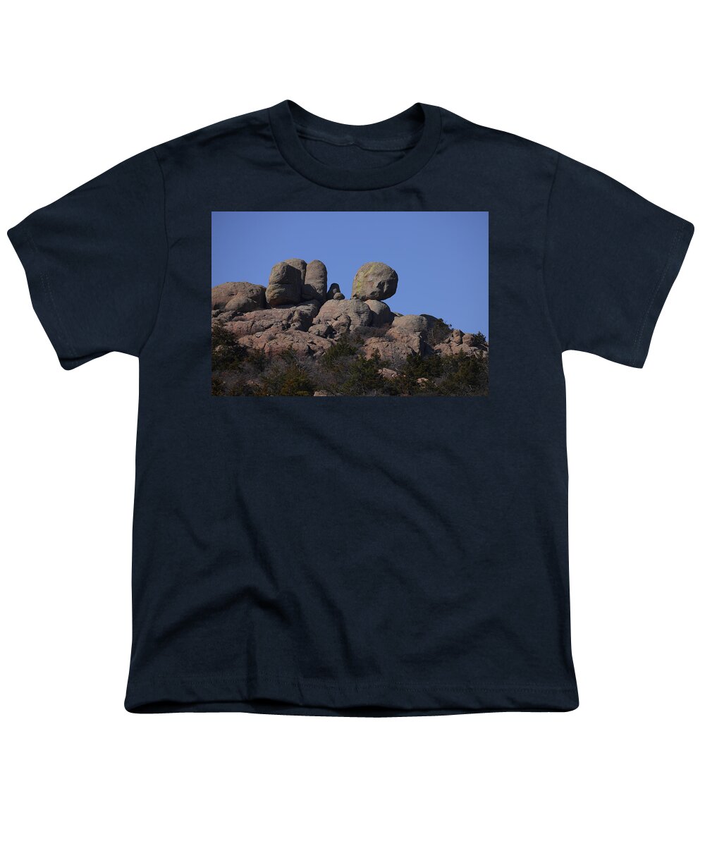 Post Oak Boulders Youth T-Shirt featuring the photograph Wichita Mountains 3338 by John Moyer