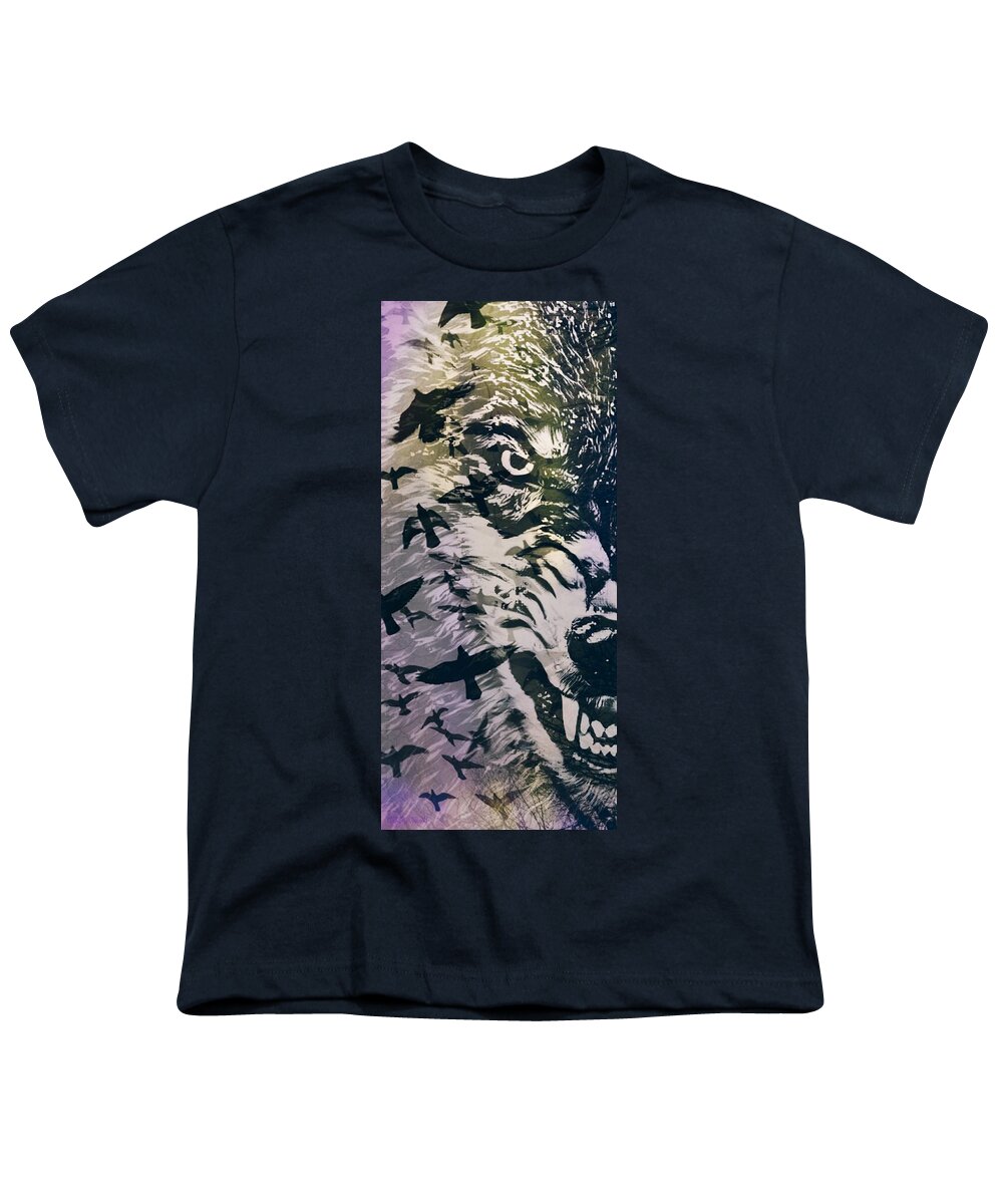 Wildlife Youth T-Shirt featuring the digital art Wildlife Love I by Auranatura Art