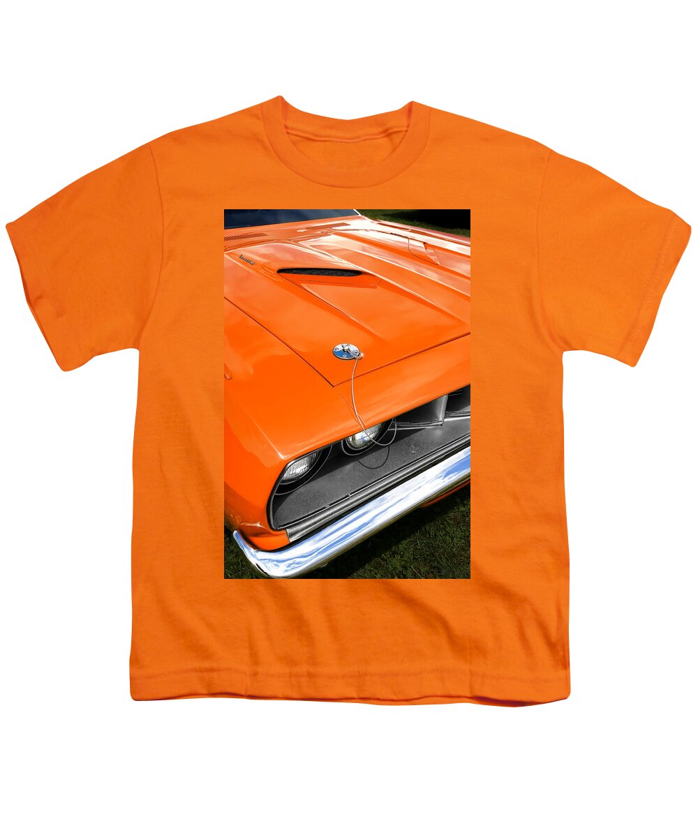 1971 Youth T-Shirt featuring the photograph 1971 Plymouth 'Cuda 340 #3 by Gordon Dean II
