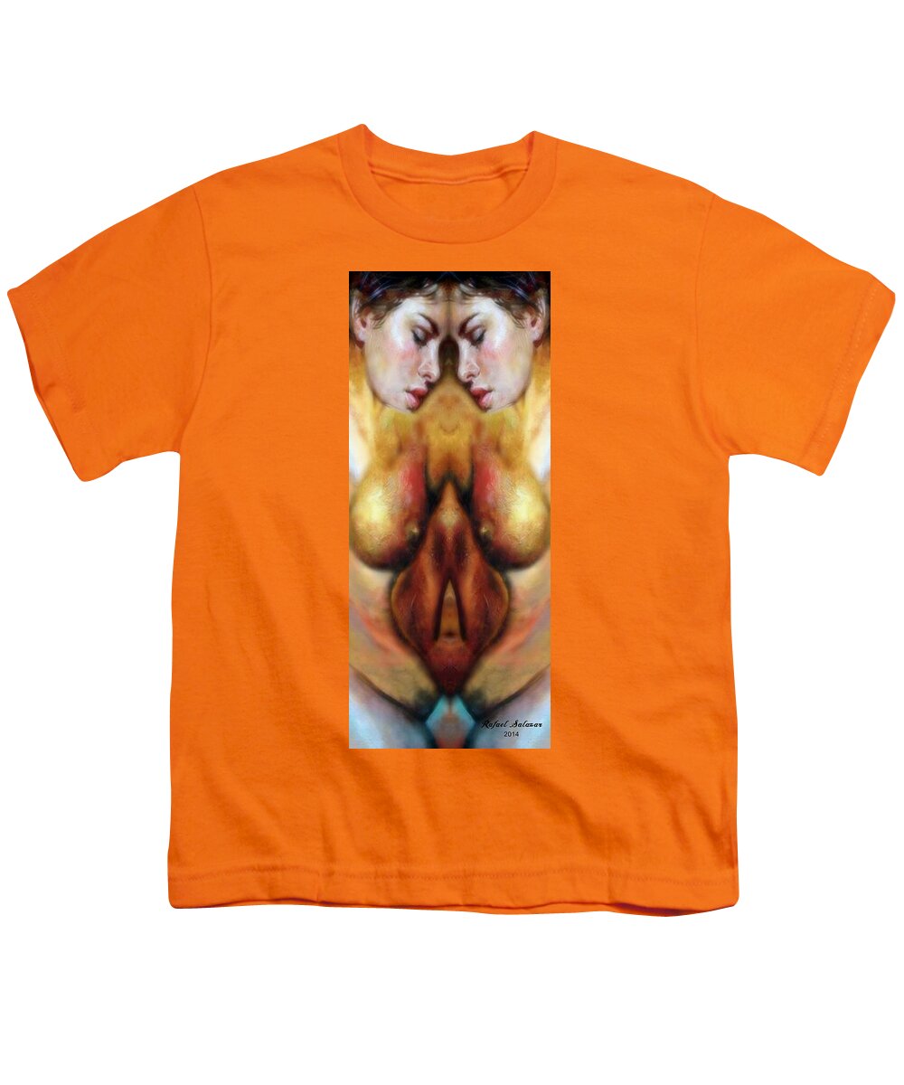 Conceptual Youth T-Shirt featuring the digital art Nude Colorado Series #1 by Rafael Salazar