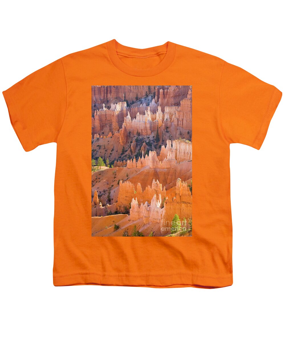 00431147 Youth T-Shirt featuring the photograph Sandstone Hoodoos in Bryce Canyon by Yva Momatiuk John Eastcott