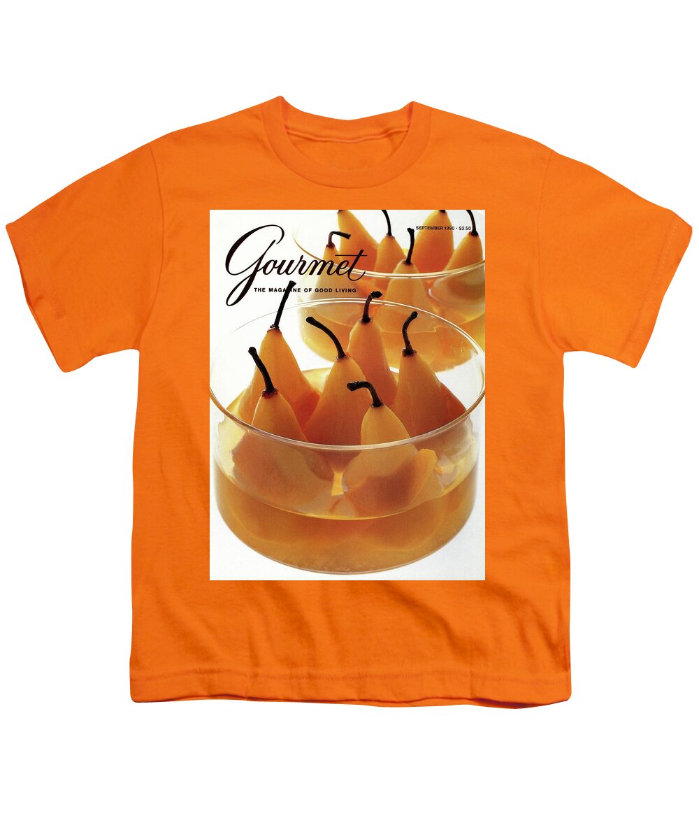 Food Youth T-Shirt featuring the photograph A Gourmet Cover Of Baked Pears by Romulo Yanes