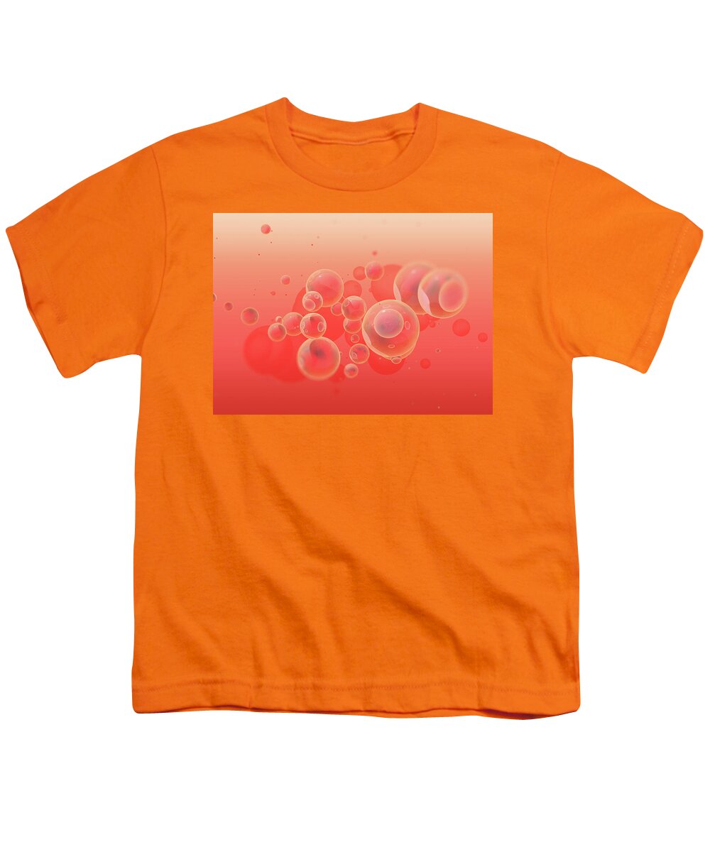 Abstract Youth T-Shirt featuring the photograph Abstract Backgrounds Pattern Of Orange by Ikon Ikon Images