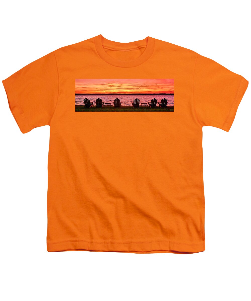 Ny Youth T-Shirt featuring the photograph Adirondack Panorama by Mitchell R Grosky