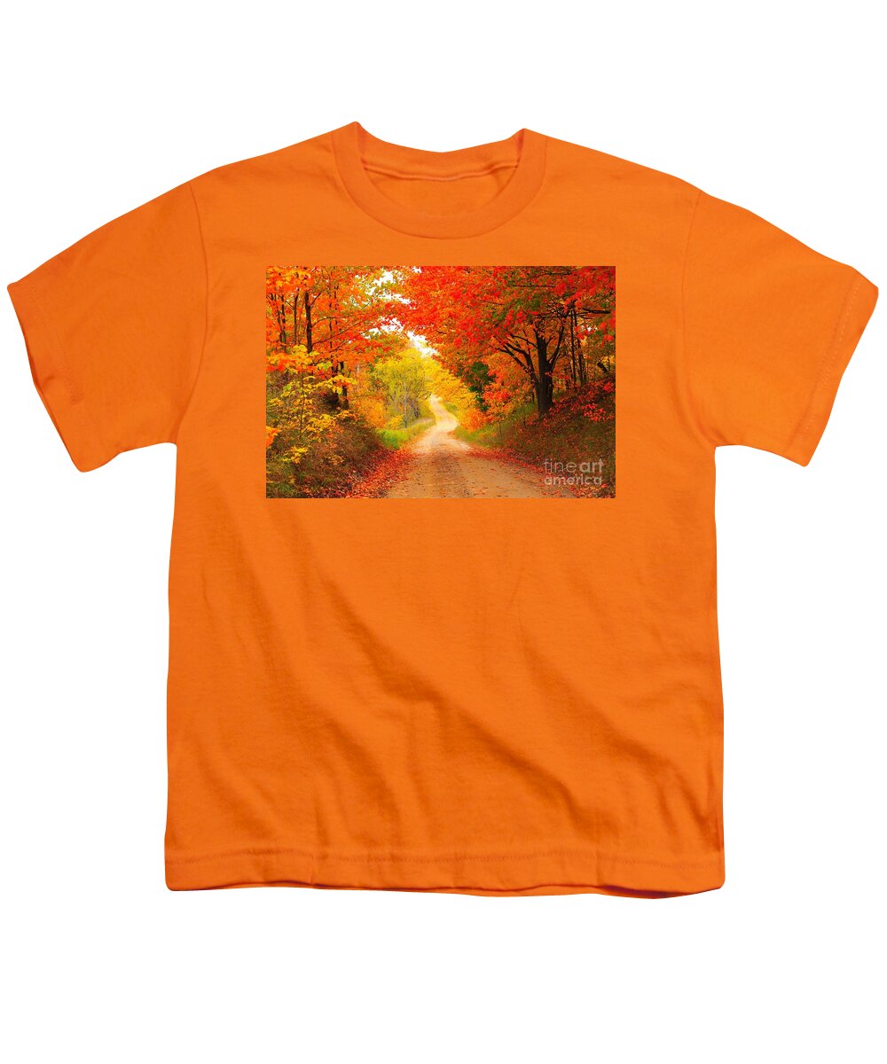 Autumn Youth T-Shirt featuring the photograph Autumn Cameo 2 by Terri Gostola