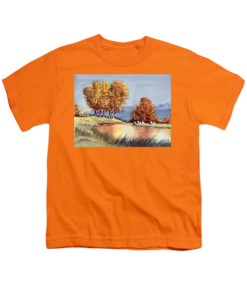 Bill Holkham Youth T-Shirt featuring the painting Autumn Golds by Bill Holkham