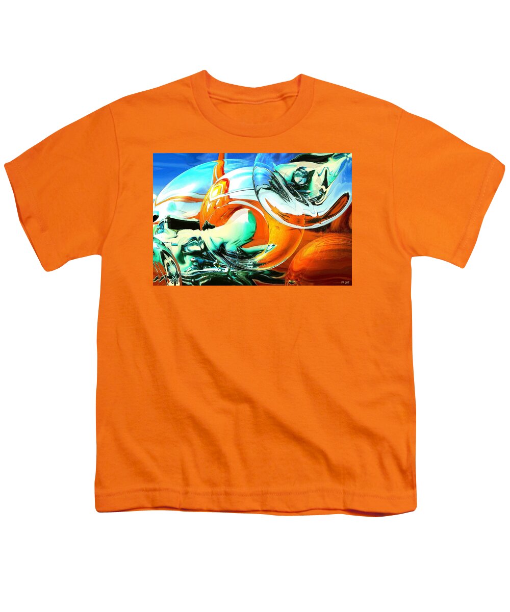Art Youth T-Shirt featuring the painting Car Fandango - Modern Art by Peter Potter