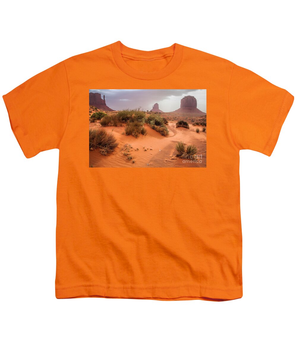Utah Youth T-Shirt featuring the photograph Dusty Trails by Jim Garrison