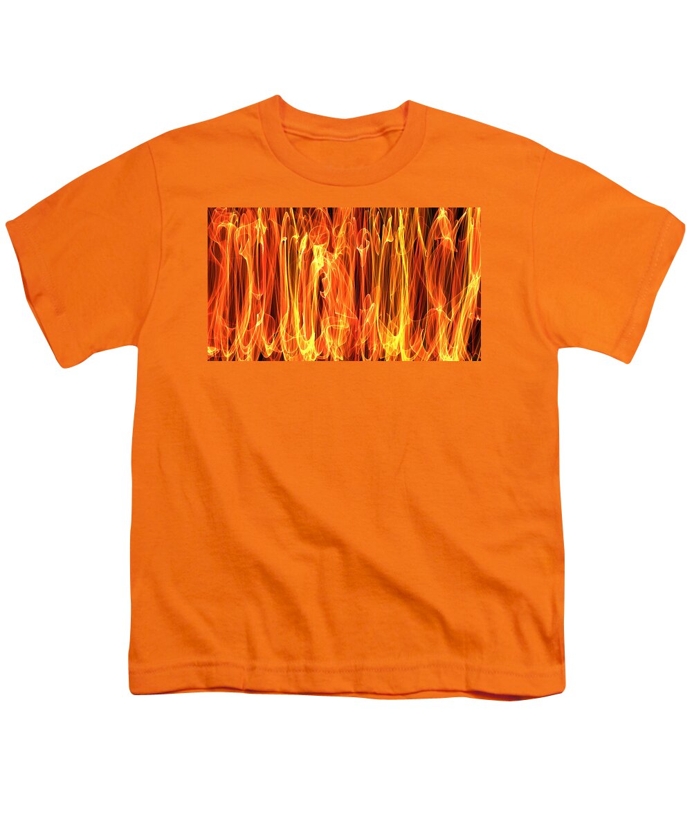 Orange Youth T-Shirt featuring the painting Fire in the Furnace by Bruce Nutting