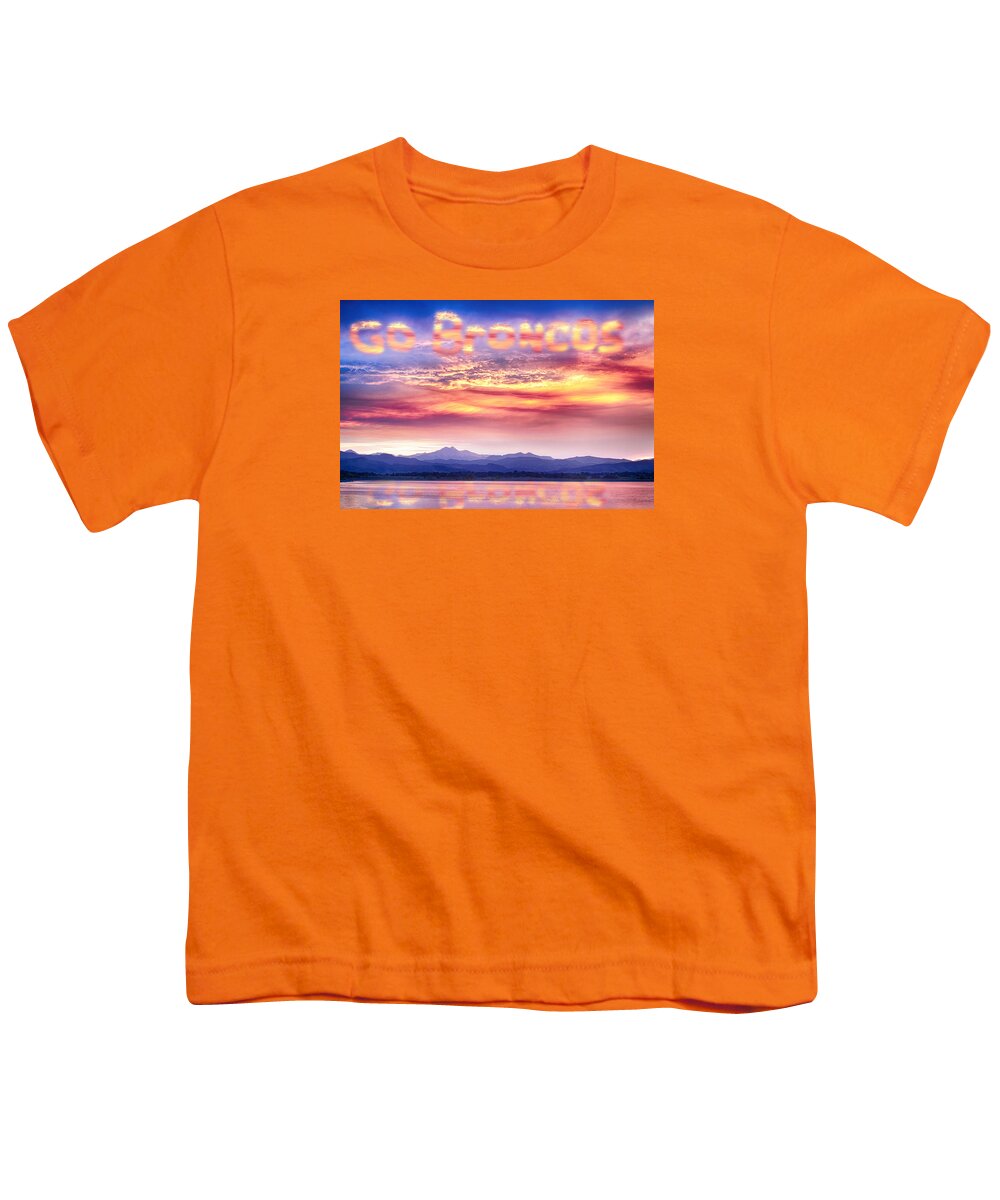 Broncos Youth T-Shirt featuring the photograph Go Broncos Colorful Colorado by James BO Insogna