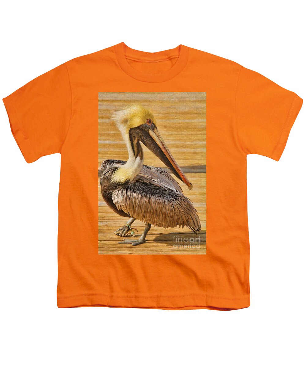 Deborah Benoit Youth T-Shirt featuring the painting Hazards of Bird Life by Deborah Benoit
